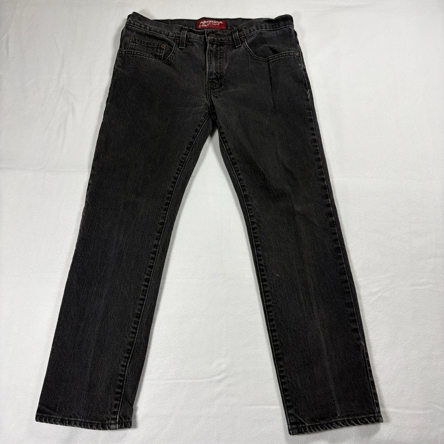 Arizona Skinny Jeans Mens 32x29 Black Vintage Y2K Grunge Retro Stretch Denim