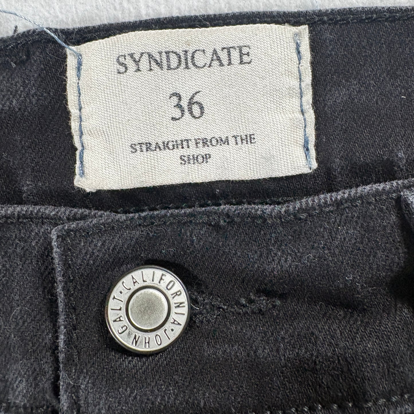 Syndicate Mens 36 Black Skinny Jeans Ankle Zip Rocker Biker Y2K Streetwear Metal