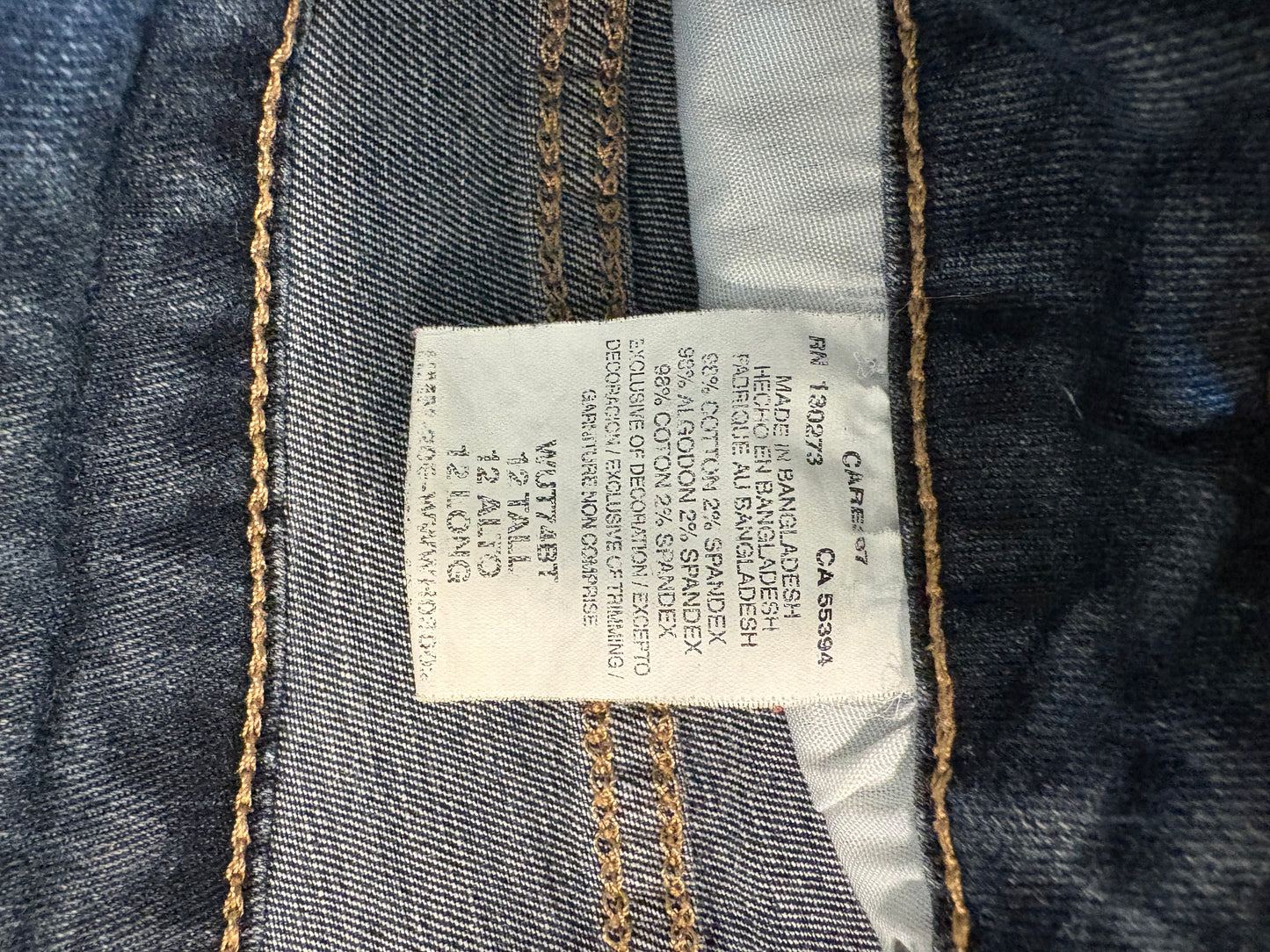Wallflower Womens Jeans 12 Long Bootcut W374BT Stretch Embroidered Pockets