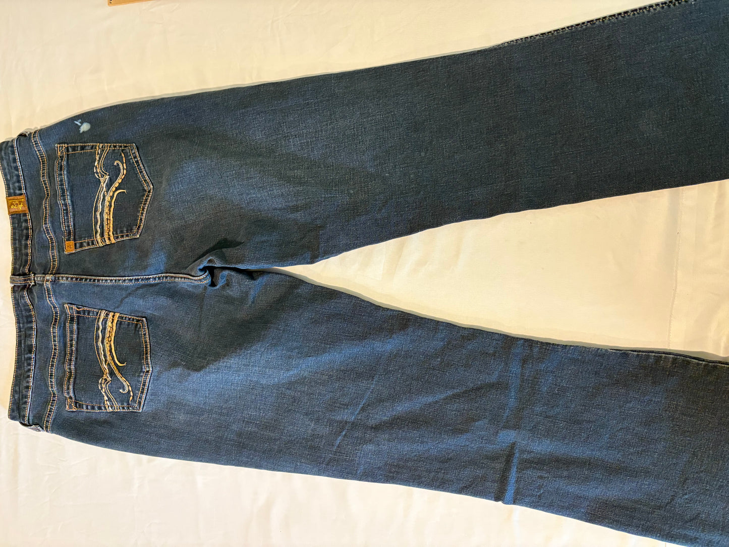 Wallflower Womens Jeans 12 Long Bootcut W374BT Stretch Embroidered Pockets