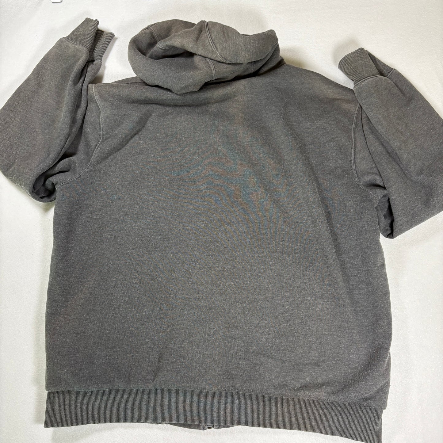 Carhartt Mens Gray Sherpa Lined Full Zip Hoodie Jacket Size XL Workwear