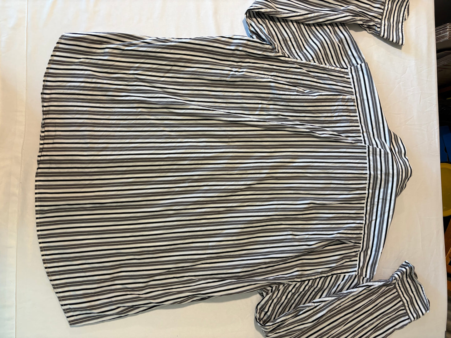 Faconnable Mens Shirt XXL Stripe Long Sleeve Button Down Classic Fit 36 Chest