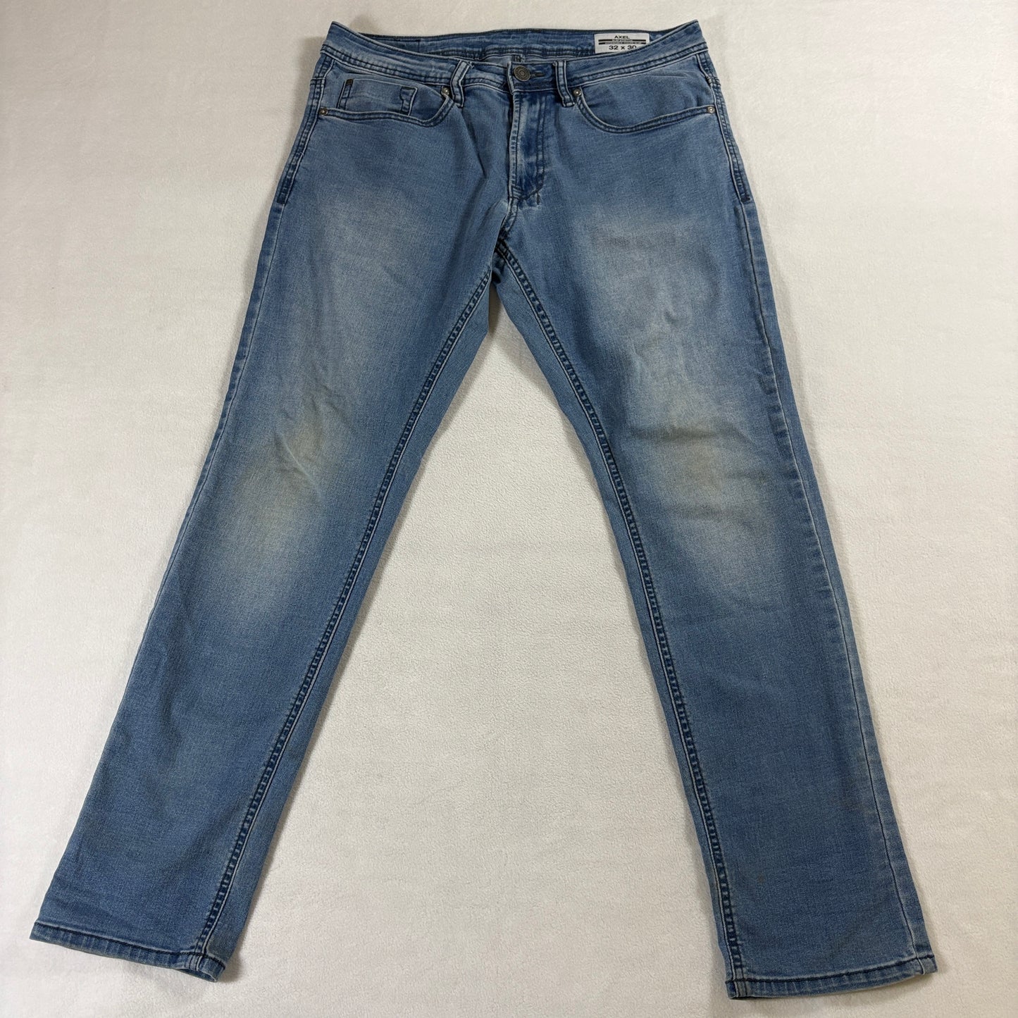 Slim Stretch Jeans Mens Light Wash Buffalo 32x30 Fits Like 33X29 Casual Denim