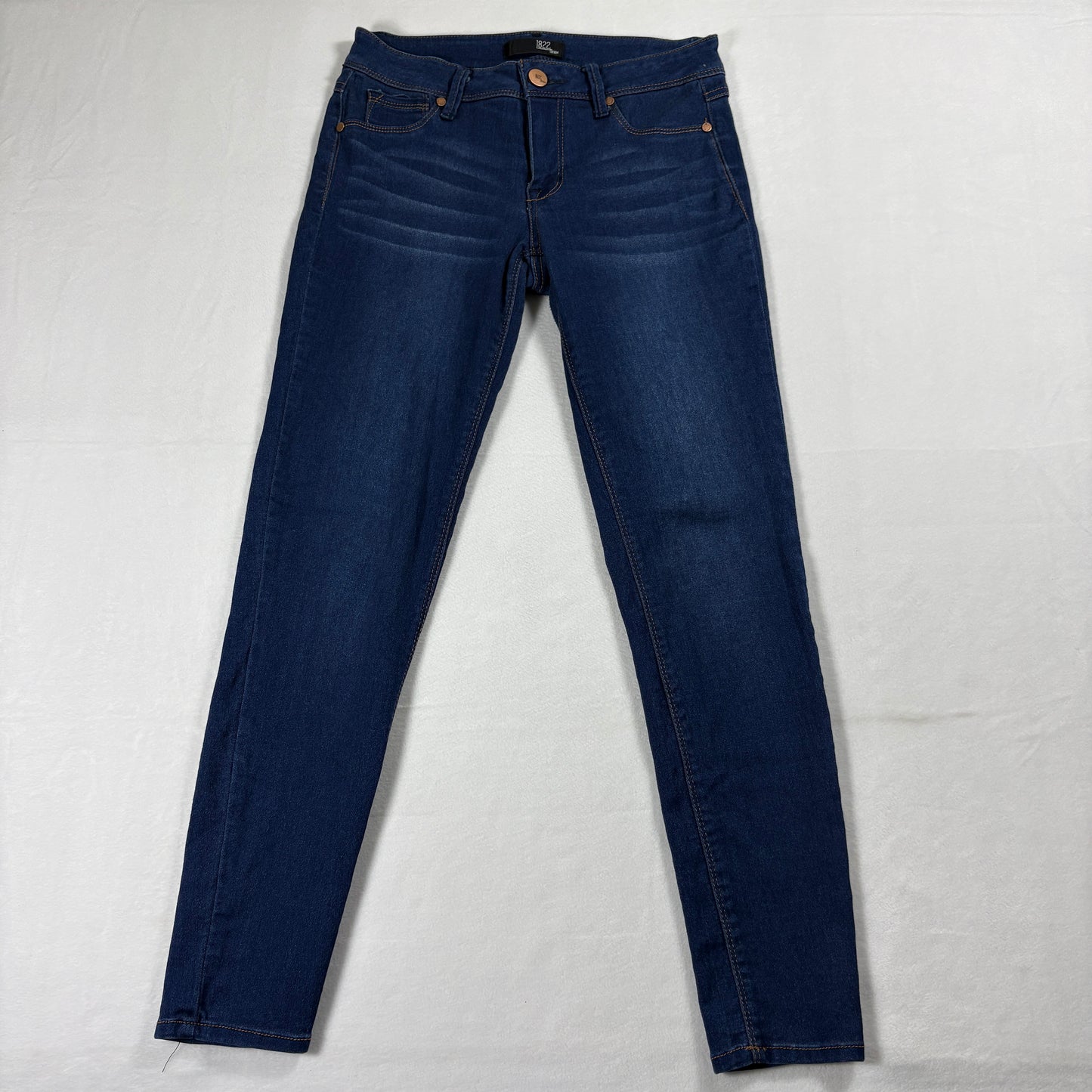 Womens Skinny Jeans Size 28 Dark Wash Stretch Vintage Style High Rise DenimCut