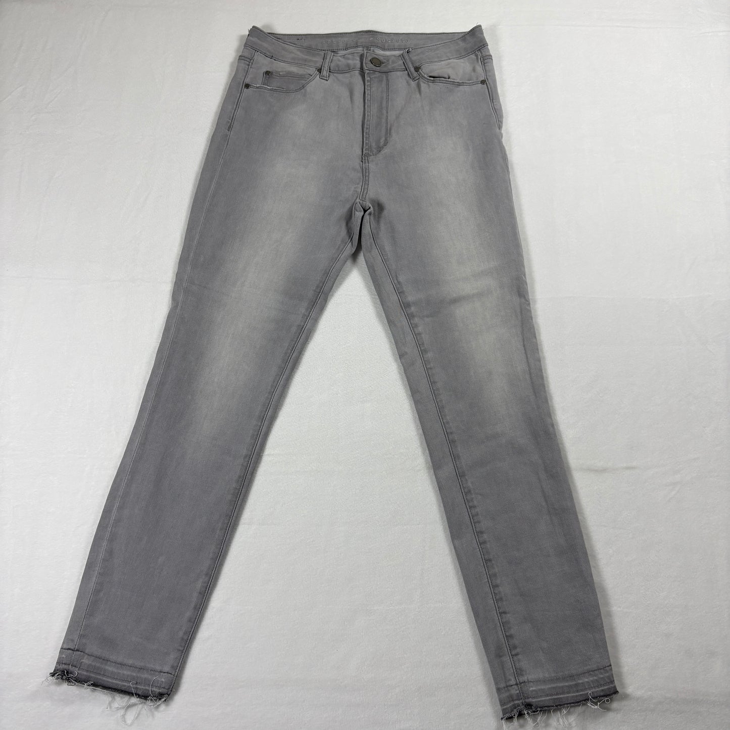 Articles Of Society Womens Jeans Size 29 Grey Skinny Stretch Vintage Grunge Frayed Hem