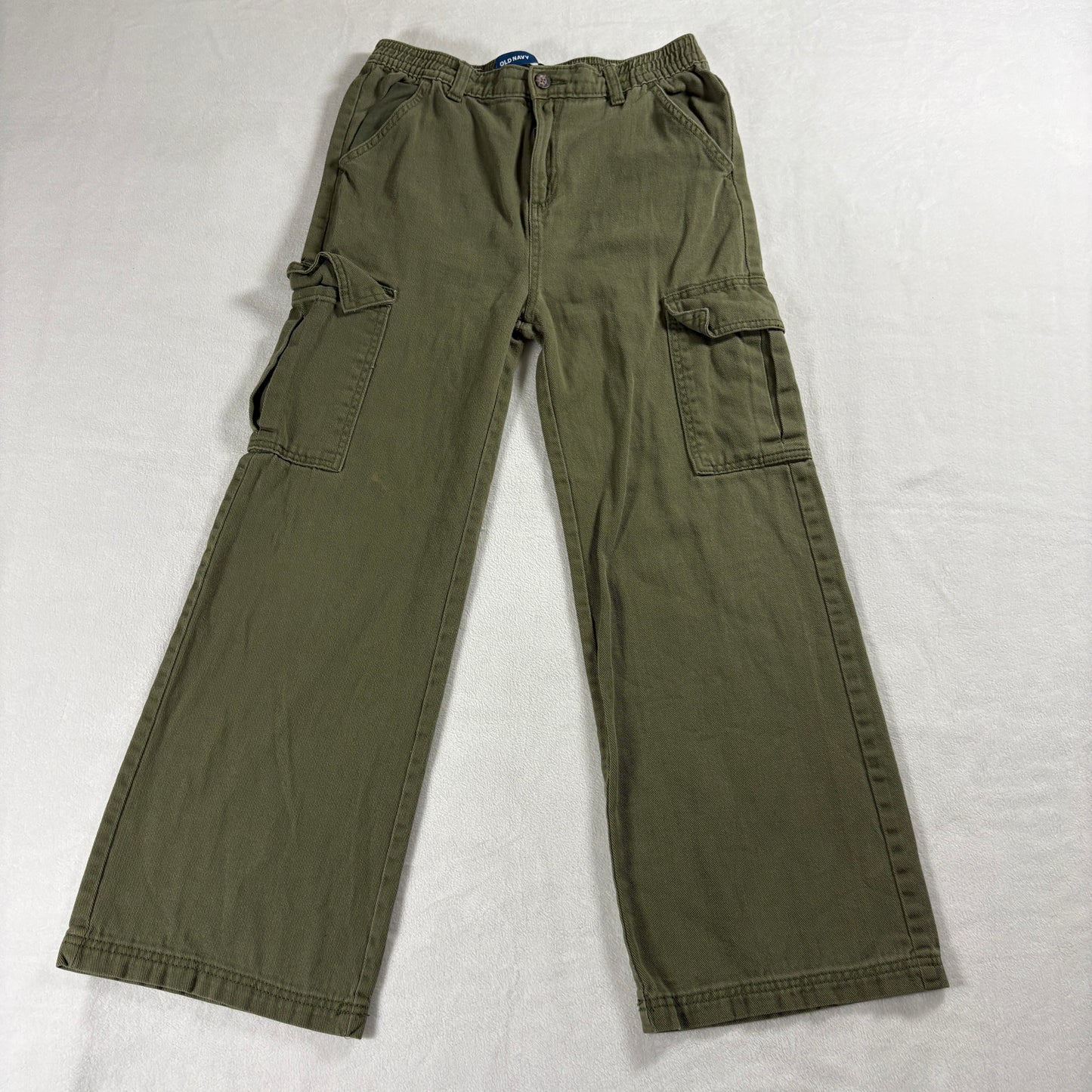Old Navy Kids XL 14-16 Green Cargo Pants Y2K Streetwear Utility Baggy Retro Kids