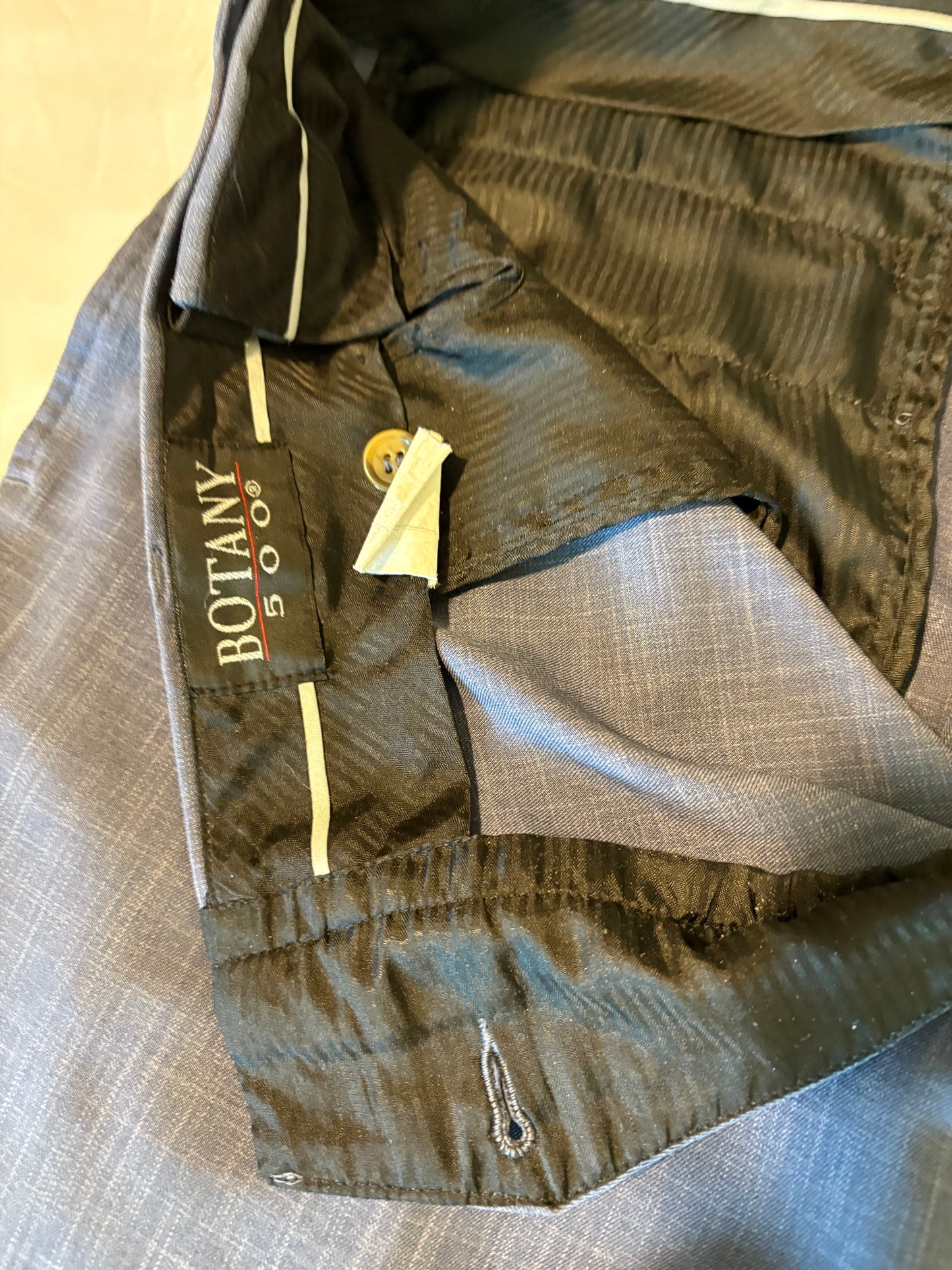 Botany 500 Men's Dress Pants Blue Flat Front Classic Fit Slacks Size 36x32