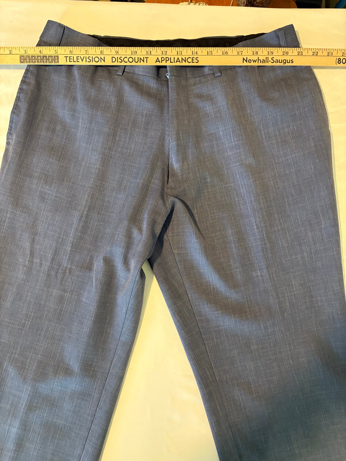 Botany 500 Men's Dress Pants Blue Flat Front Classic Fit Slacks Size 36x32