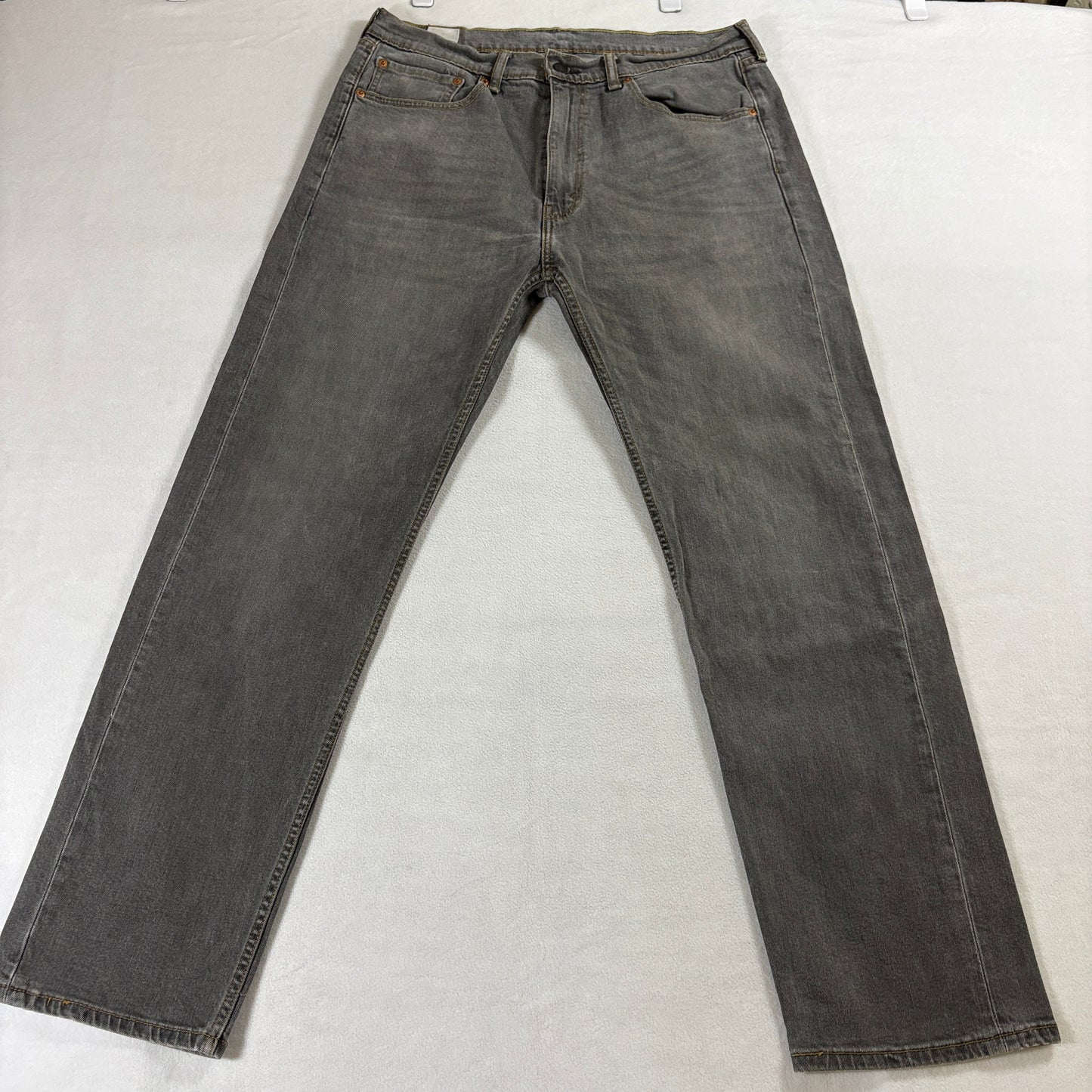 Levis 505 Straight Leg Jeans Gray Wash Tag 36x32 Fits Like X Classic Denim