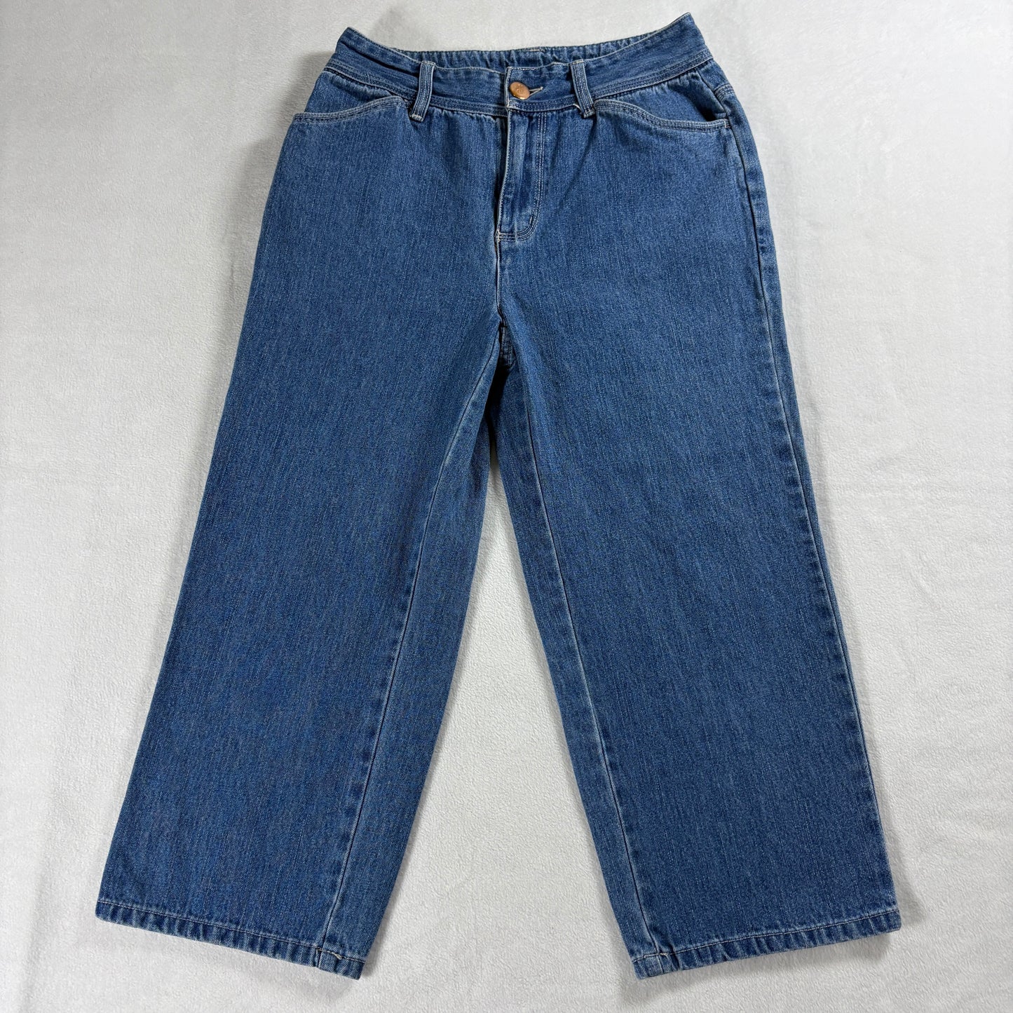 Bill Blass Womens 8 High Rise Straight Leg Vintage 90s Blue Denim Jeans Wide Fit