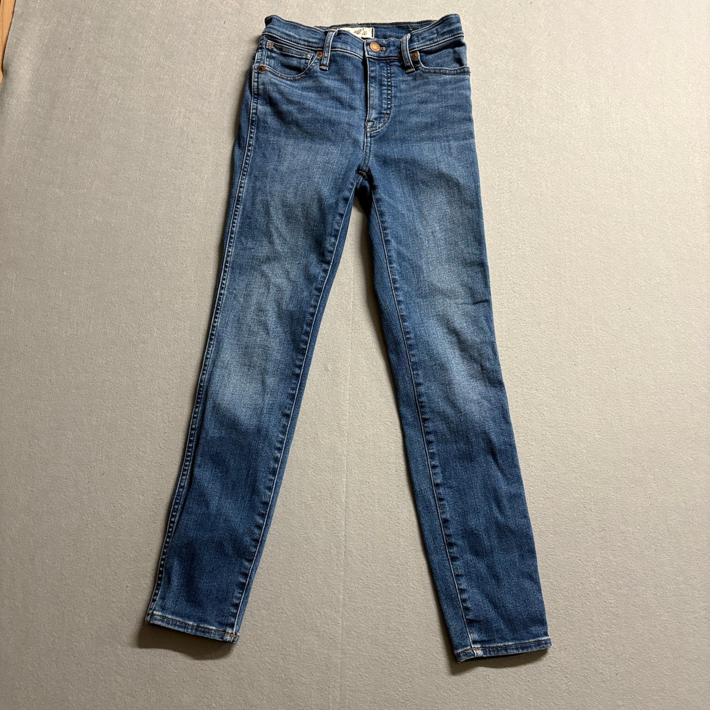 Madewell 10" High Rise Skinny Jeans Womens 25 Fits Like 25x27 Blue Stretch