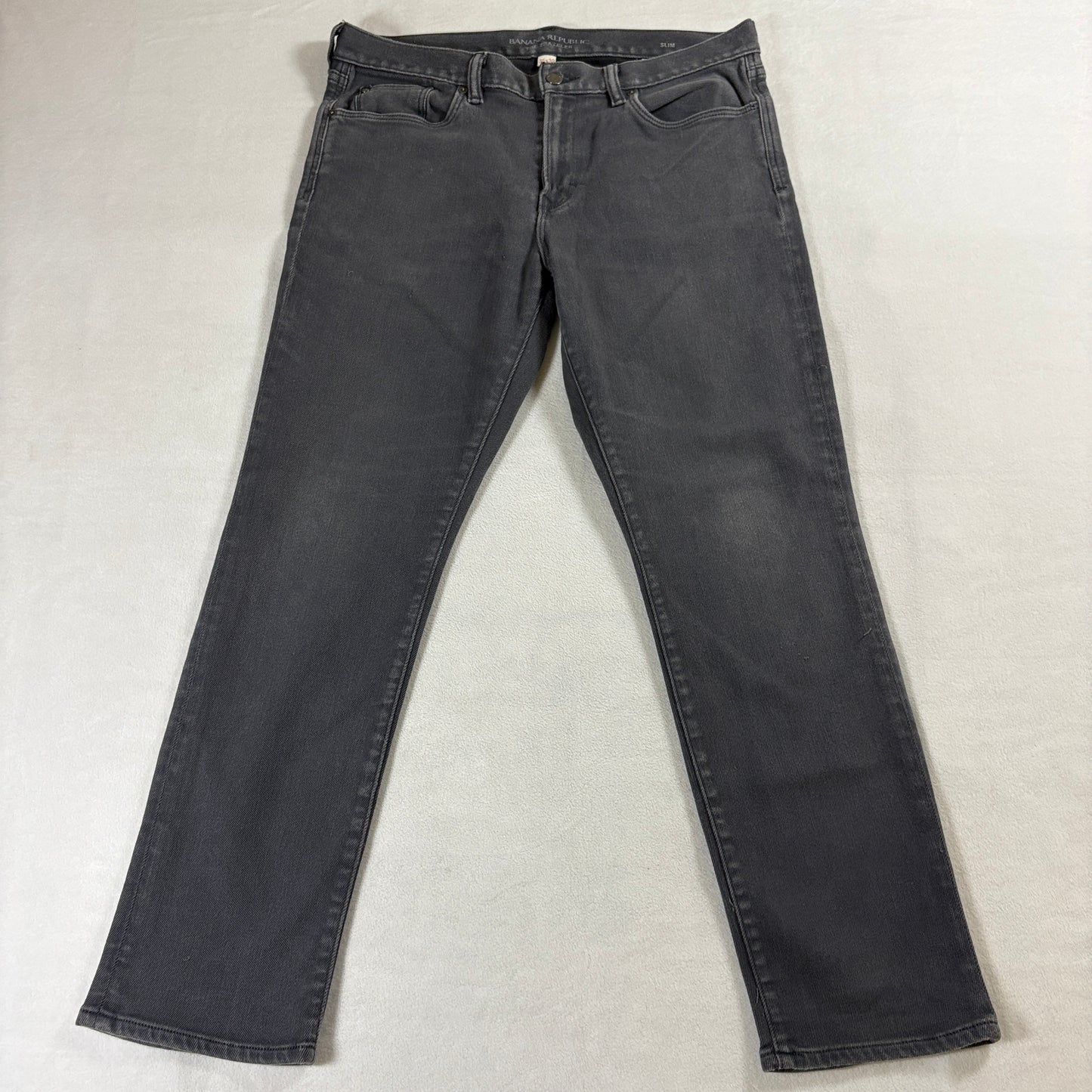 Slim Gray Jeans Banana Republic Traveler Tag 35x30 Fits Like X Stretch