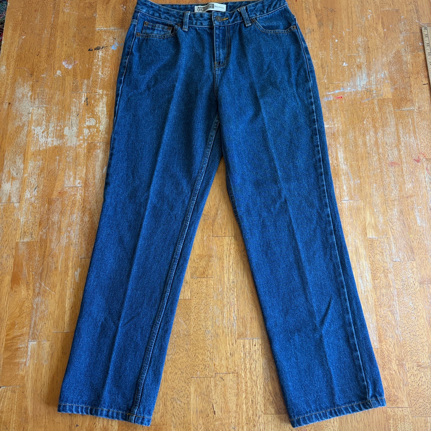 Relaxed Straight Leg Jeans Route 66 Tag 6S Fits Like 28X27 Blue Classic Denim