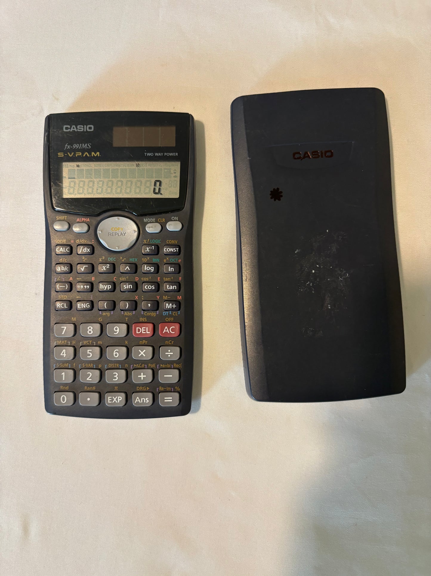Casio fx-991MS Scientific Calculator 2-Line Display Solar Battery w/ Cover