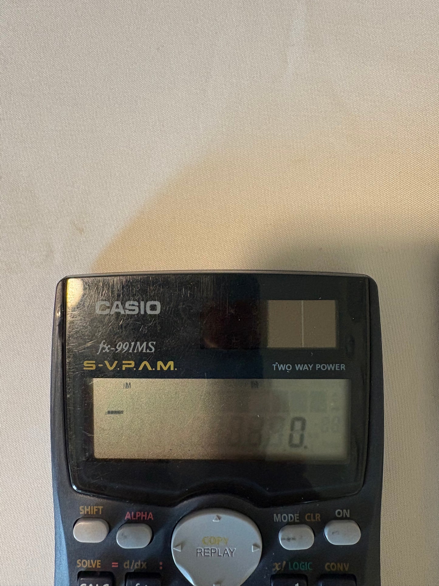 Casio fx-991MS Scientific Calculator 2-Line Display Solar Battery w/ Cover