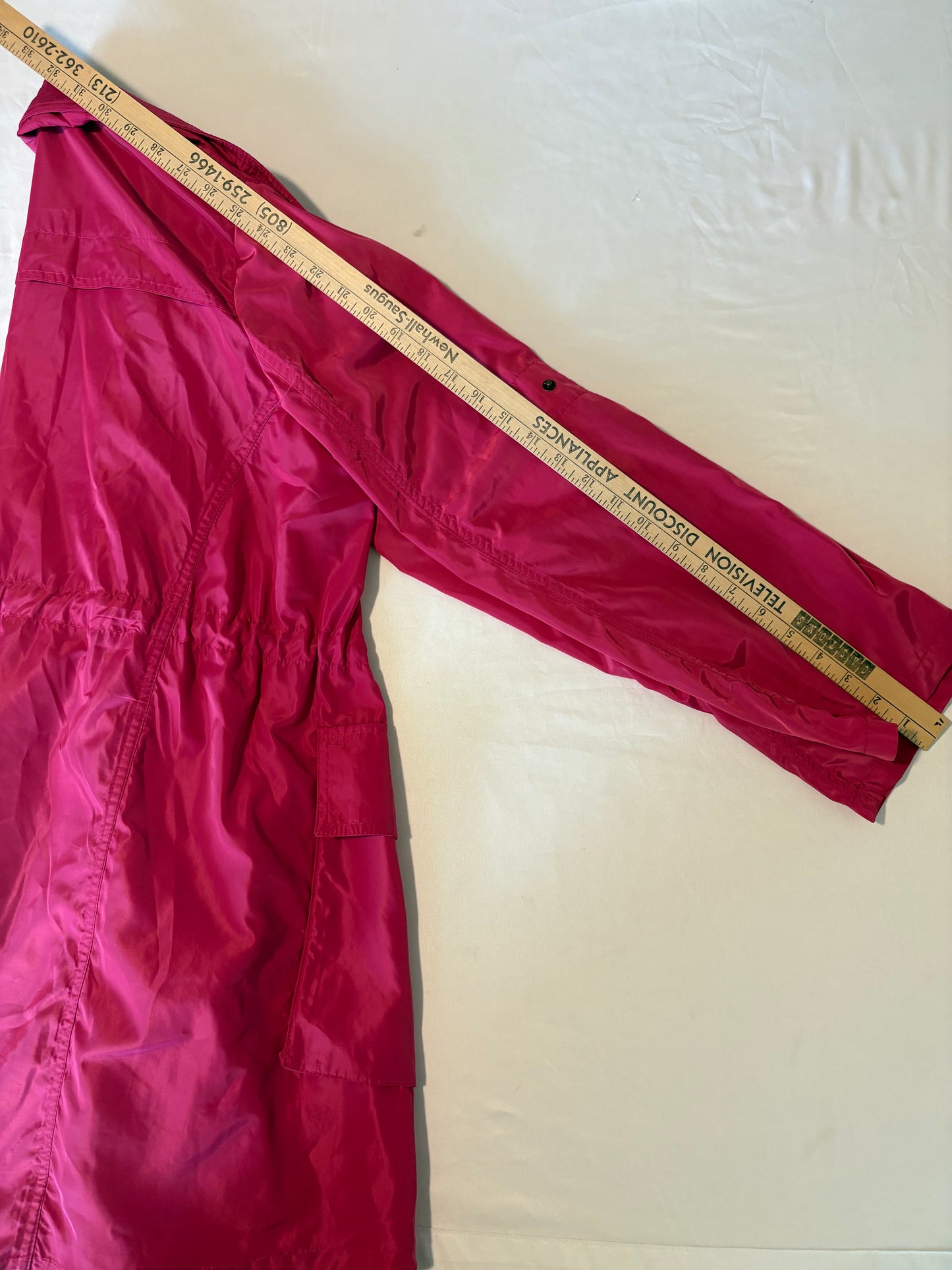 CCC Women’s Pink Lightweight Utility Jacket Size M Zip Front Drawstring Waist