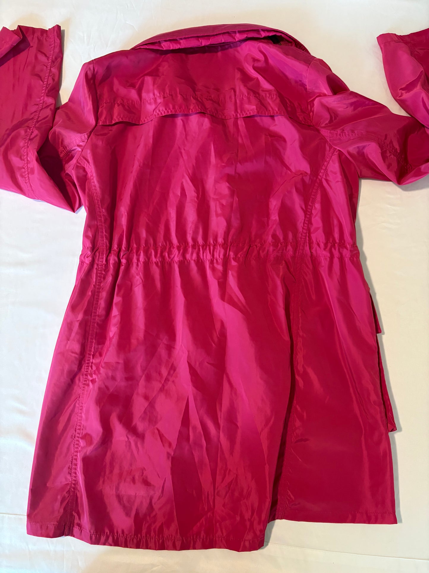 CCC Women’s Pink Lightweight Utility Jacket Size M Zip Front Drawstring Waist