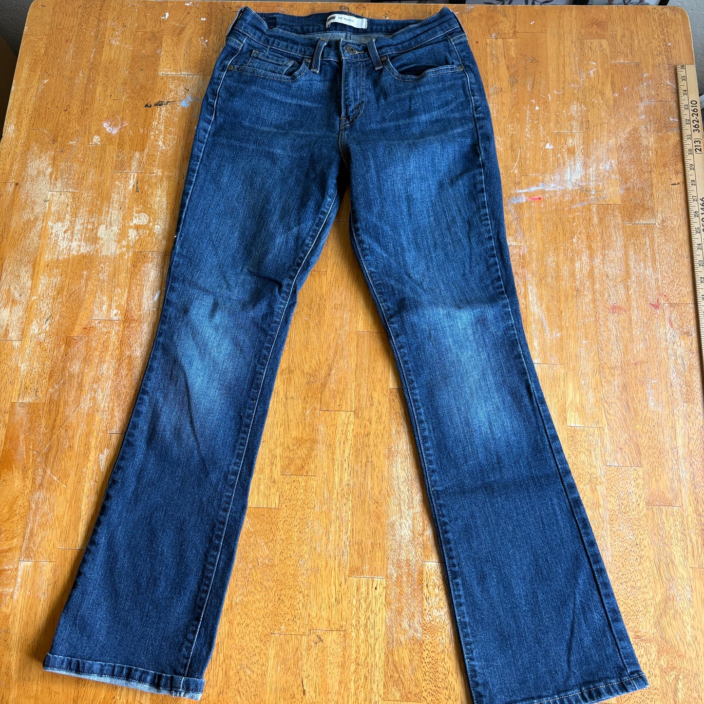 Levi’s 515 Womens 28x30 Bootcut Blue Stretch Denim Jeans Cowboy