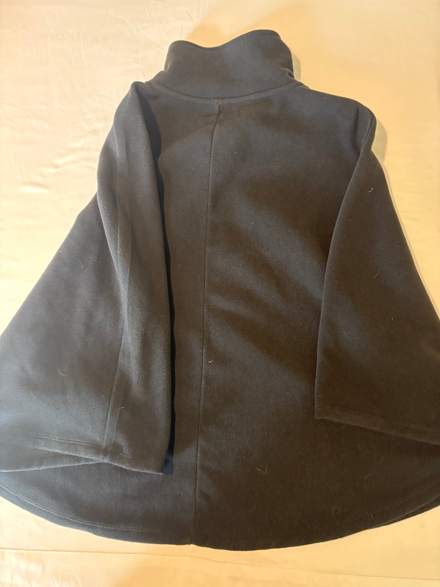 Marc New York Andrew Marc Black Fleece Cape Jacket Women’s Size M Zip Up