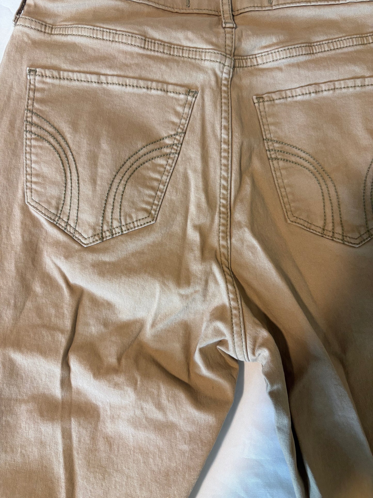 Hollister High-Rise Super Skinny Curvy Jeans W31 L29 Tan Stretch Denim Pants