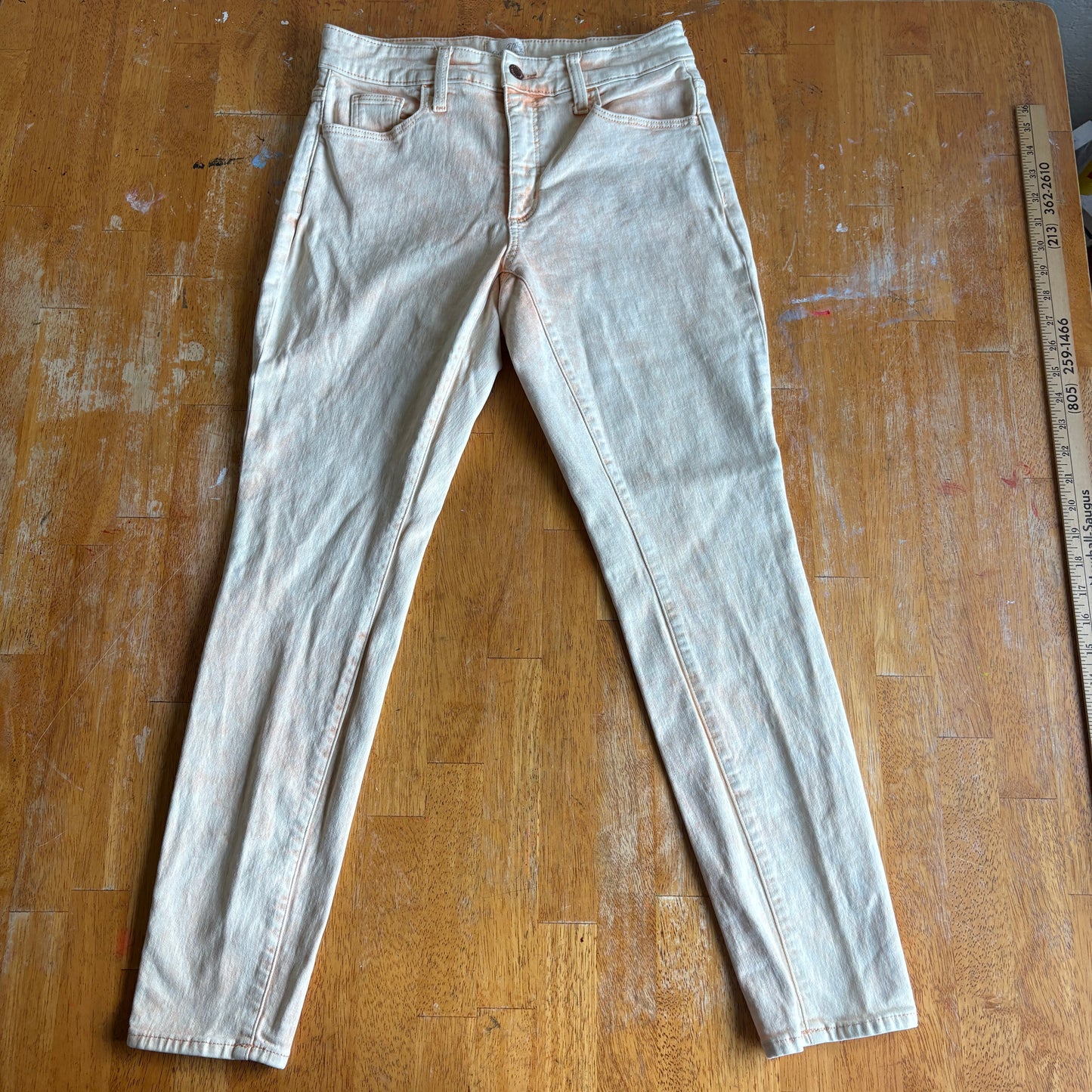 Universal Thread Womens High Rise Skinny Cream Stretch Denim Jeans Casual