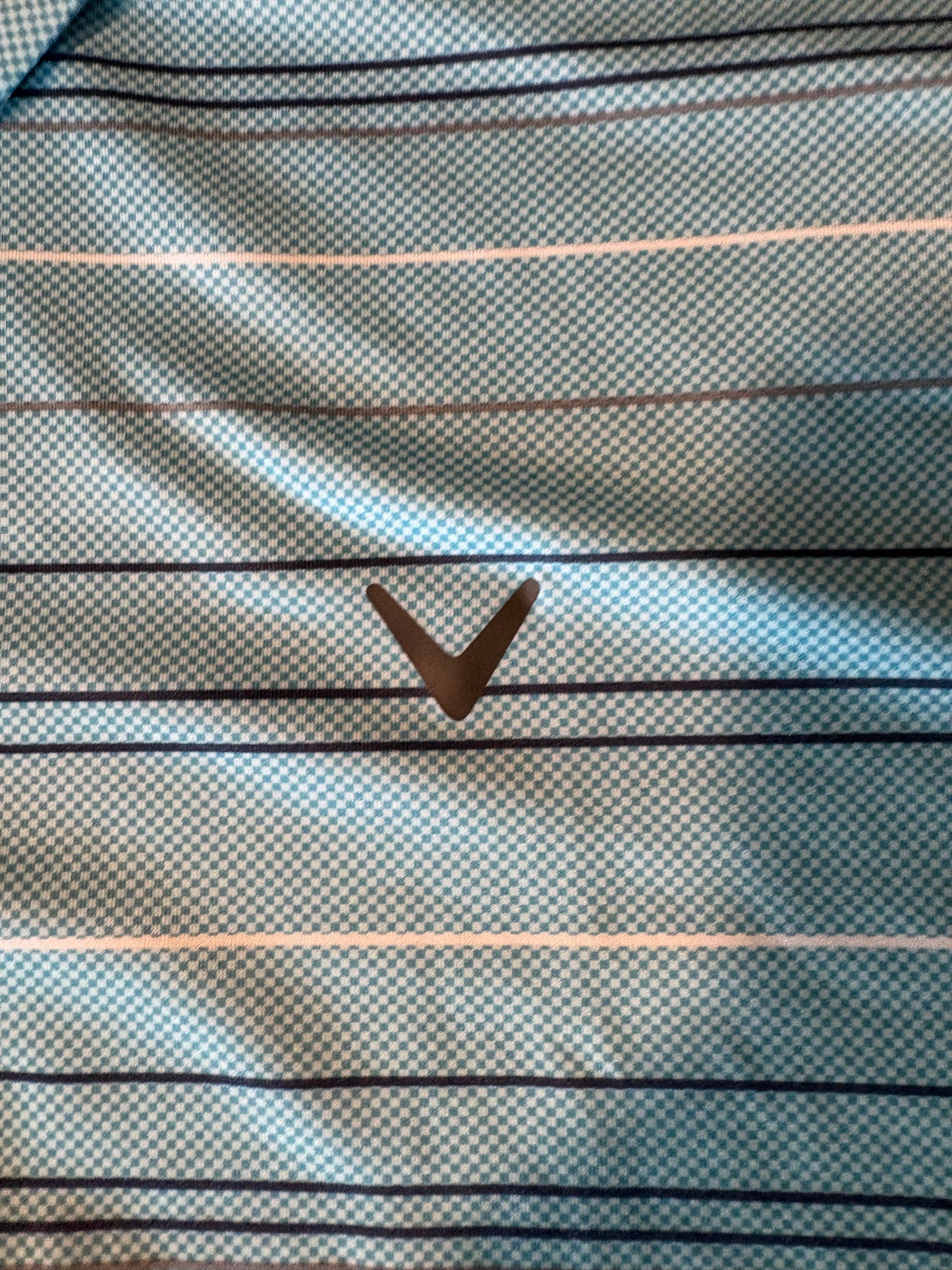Callaway Men's 5X Golf Polo Shirt Blue Stripe Opti-Dri Performance NWT