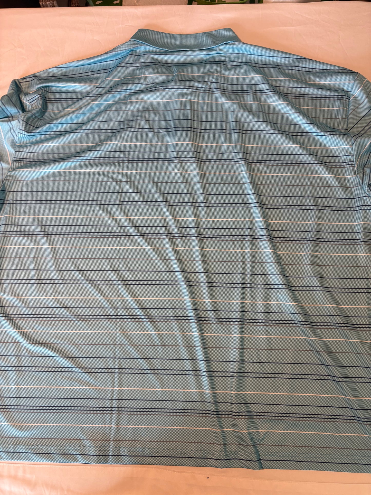 Callaway Men's 5X Golf Polo Shirt Blue Stripe Opti-Dri Performance NWT