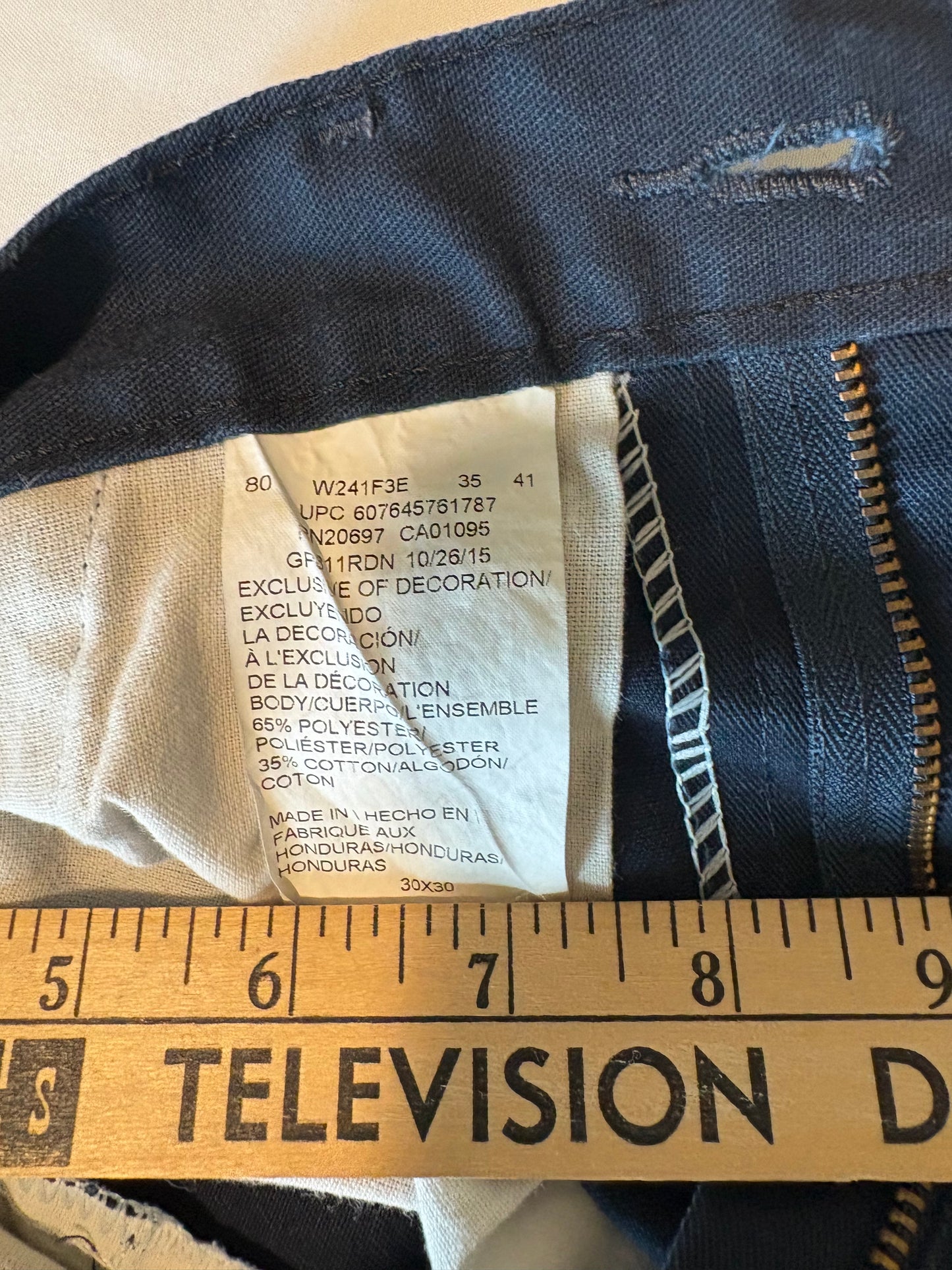 Genuine Dickies Men's Navy Blue Pants Size 30x30 Workwear Blend Durable Classic Fit