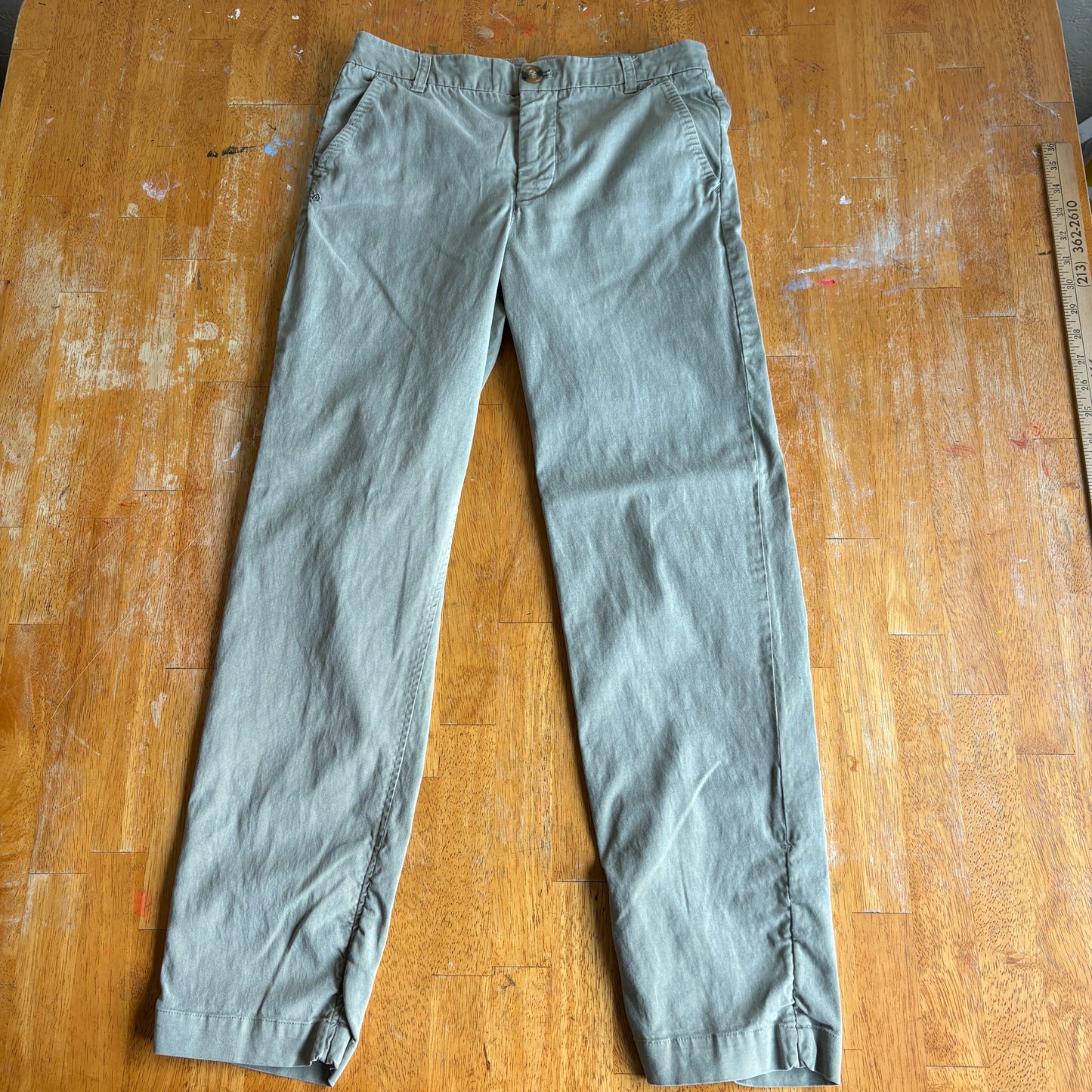 The Mitchell Project Womens Pants Size 4 Green Slim Ankle Cotton Casual