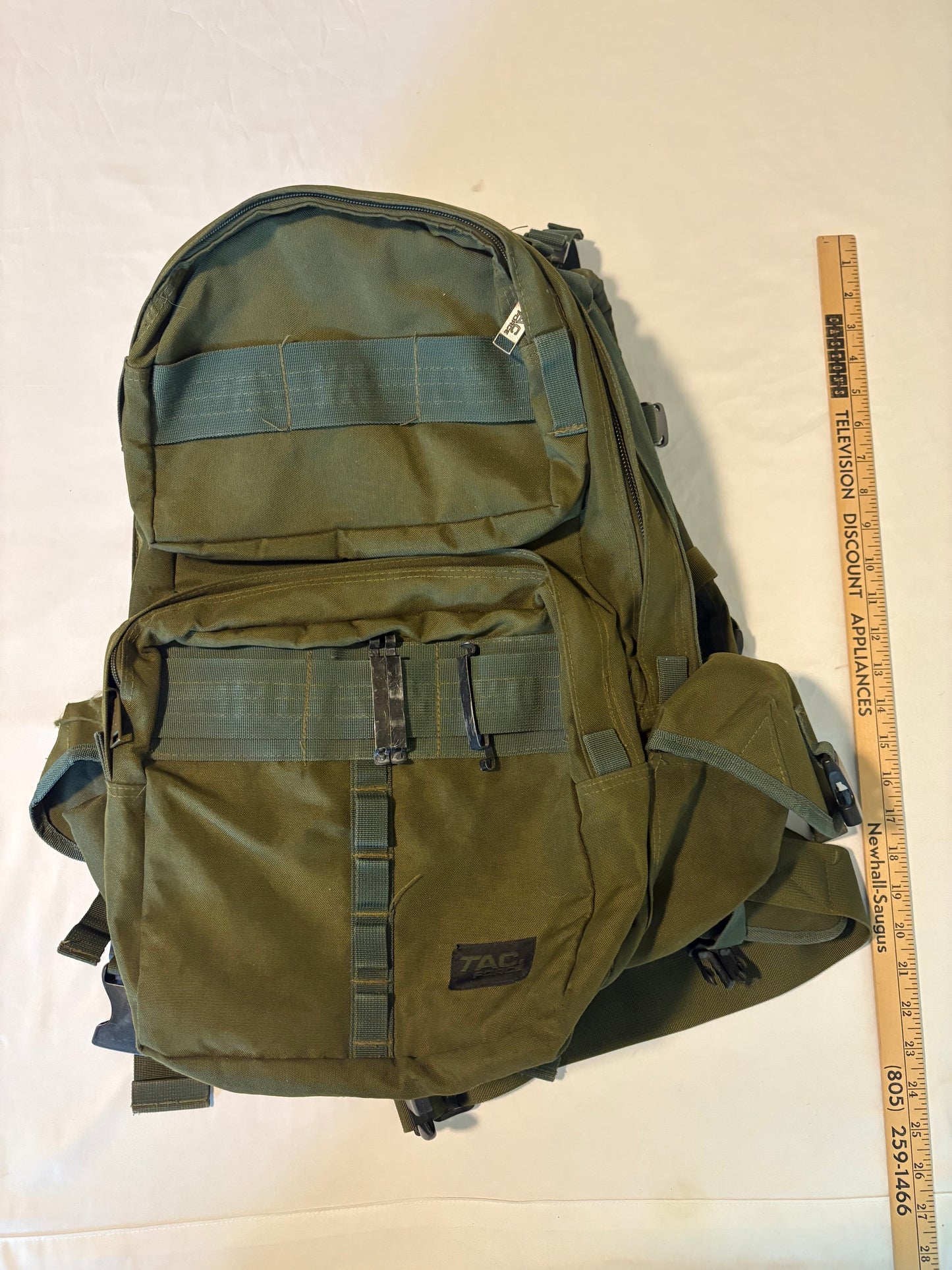 TAC Tactical Backpack Military MOLLE Green Rucksack Heavy Duty READ