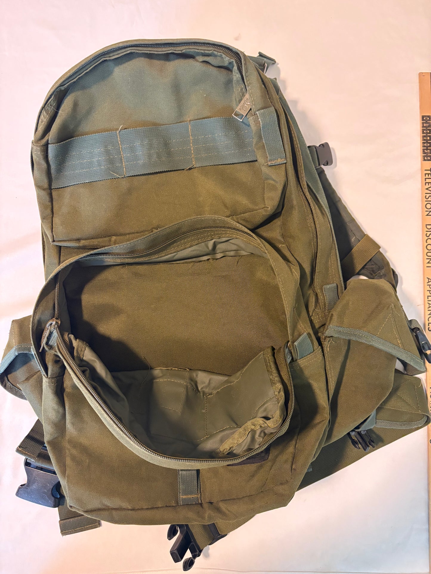 TAC Tactical Backpack Military MOLLE Green Rucksack Heavy Duty READ