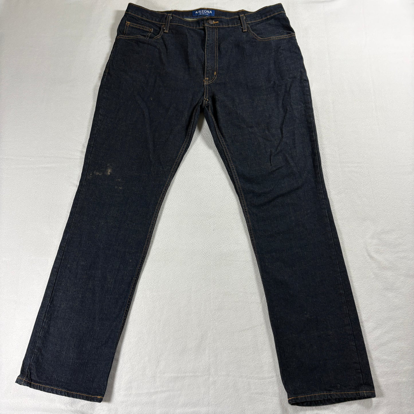 Arizona Jean Co Mens 38x32 Slim Straight Dark Wash Flex Denim Jeans Streetwear