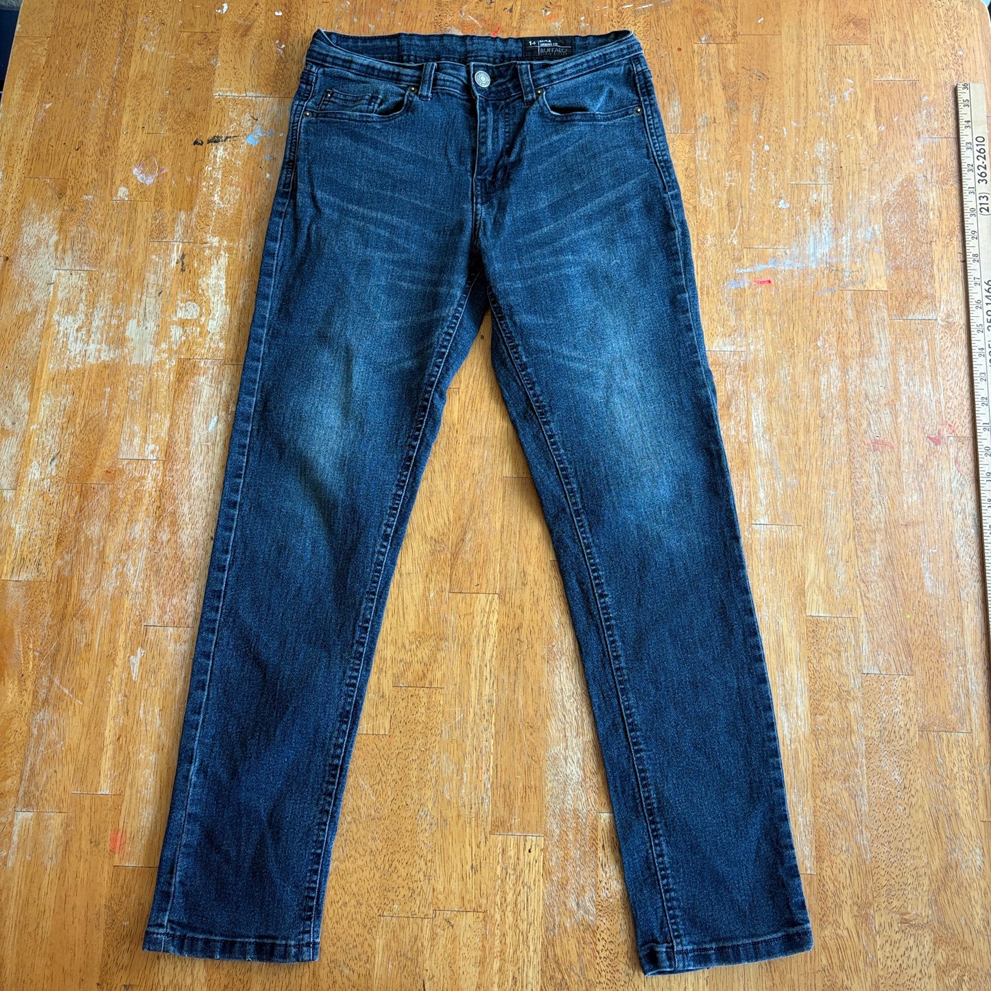Skinny Stretch Jeans Dark Wash Buffalo David Bitton Tag 14 Fits Like 26X27