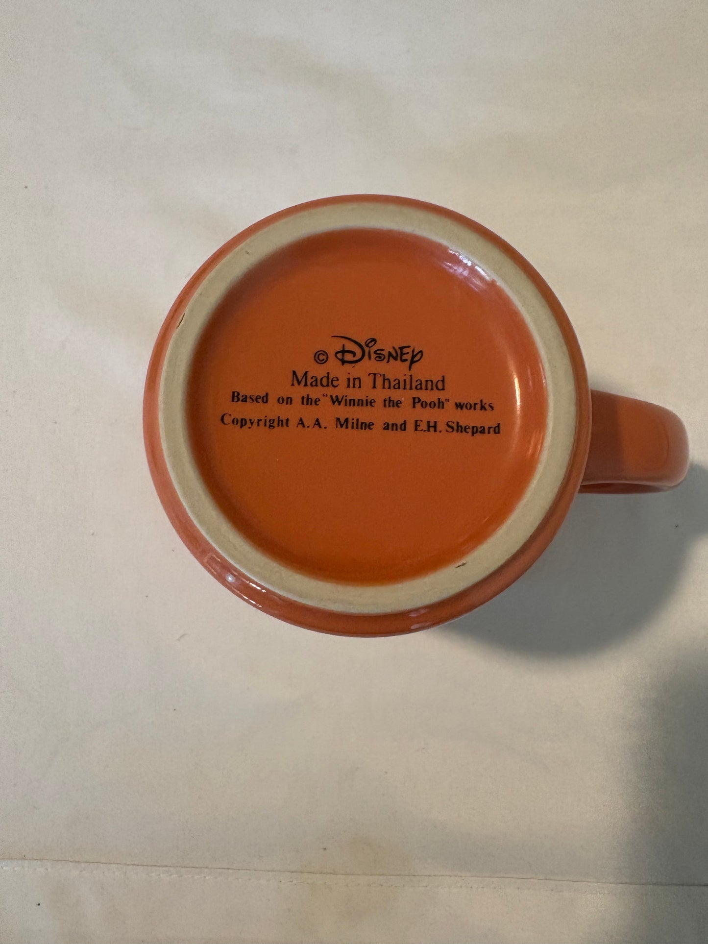 Disney Tigger Orange Mug 3D Face 12oz Winnie the Pooh Vintage Coffee Cup