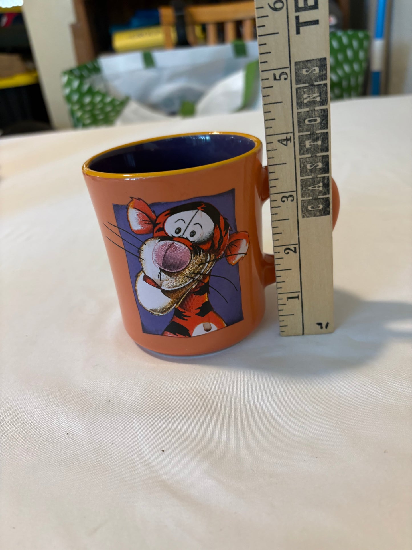 Disney Tigger Orange Mug 3D Face 12oz Winnie the Pooh Vintage Coffee Cup