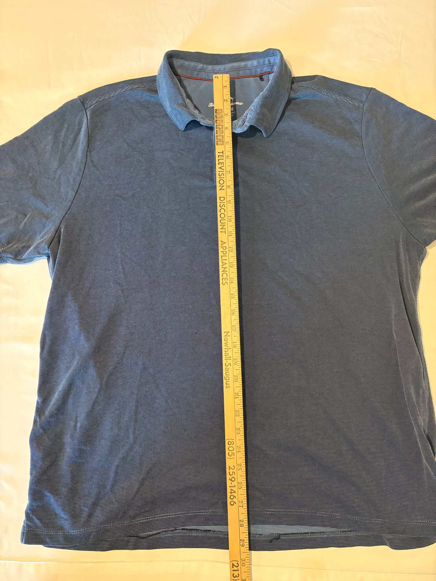 Tommy Bahama Men's Polo Shirt XXL Blue IslandZone Feeder Stripe Casual Golf