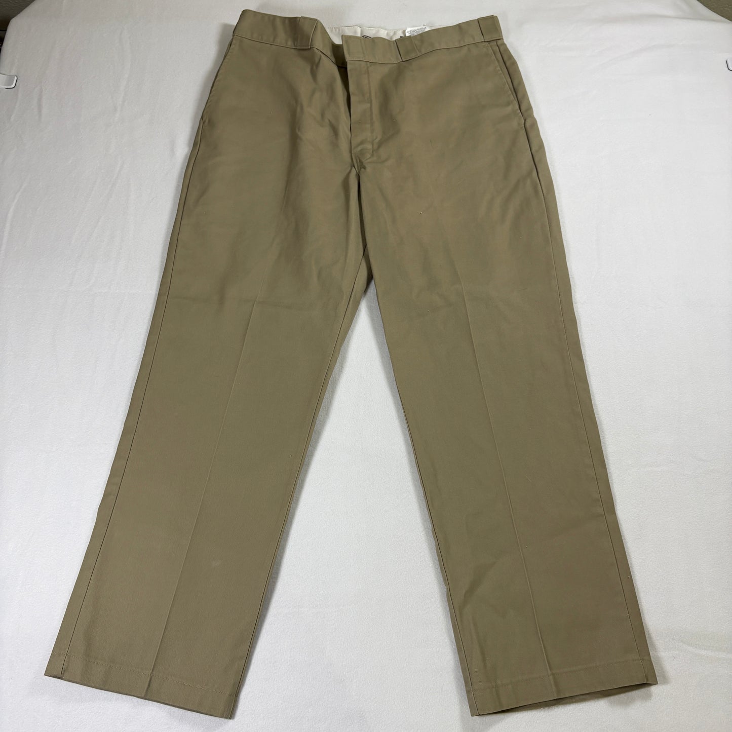 Dickies 874 Original Fit Pants Mens 38x30 Khaki Work Pants Durable Classic Chino