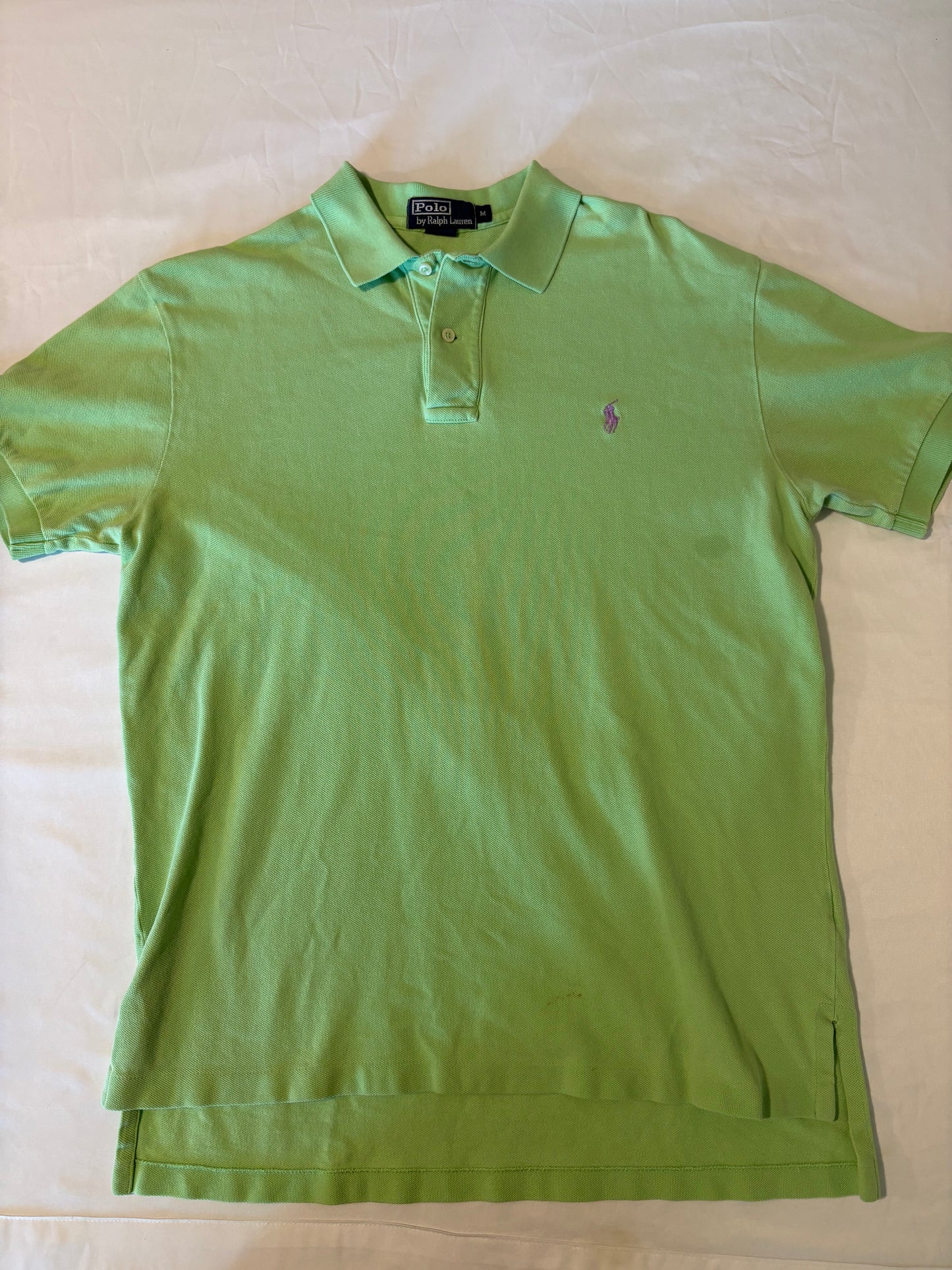Polo Ralph Lauren Men's Polo Shirt M Green Classic Fit Short Sleeve Pony Logo