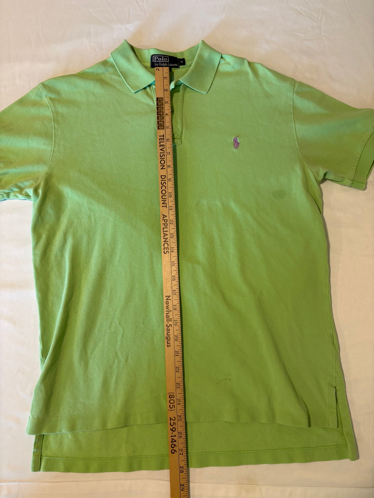 Polo Ralph Lauren Men's Polo Shirt M Green Classic Fit Short Sleeve Pony Logo