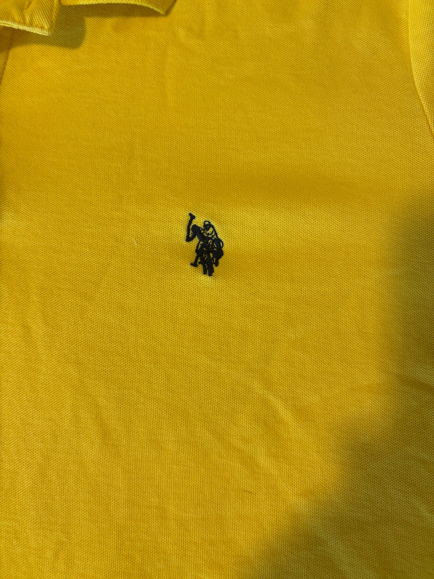 U.S. Polo Assn. Men's Polo Shirt XL Yellow Performance Pique Casual Classic Fit