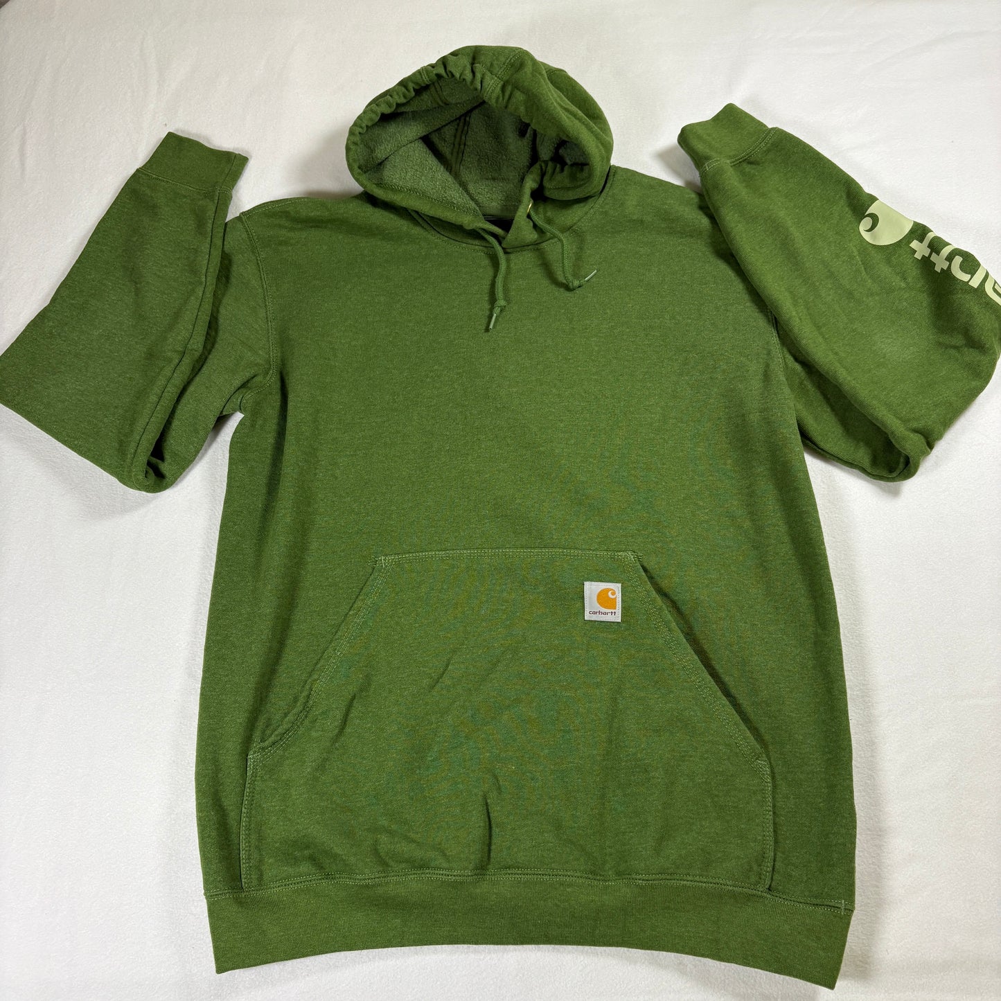 Carhartt Hoodie Mens Medium Green Loose Fit Pullover Sweatshirt Kangaroo Pocket