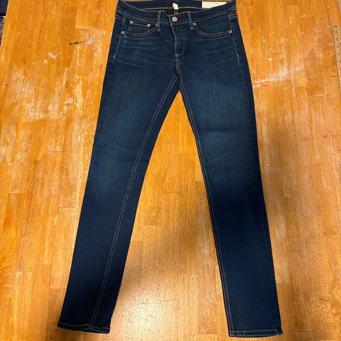 Skinny Jeans Dark Wash Womens Rag & Bone Tag 29 Fits Like X Stretch Denim