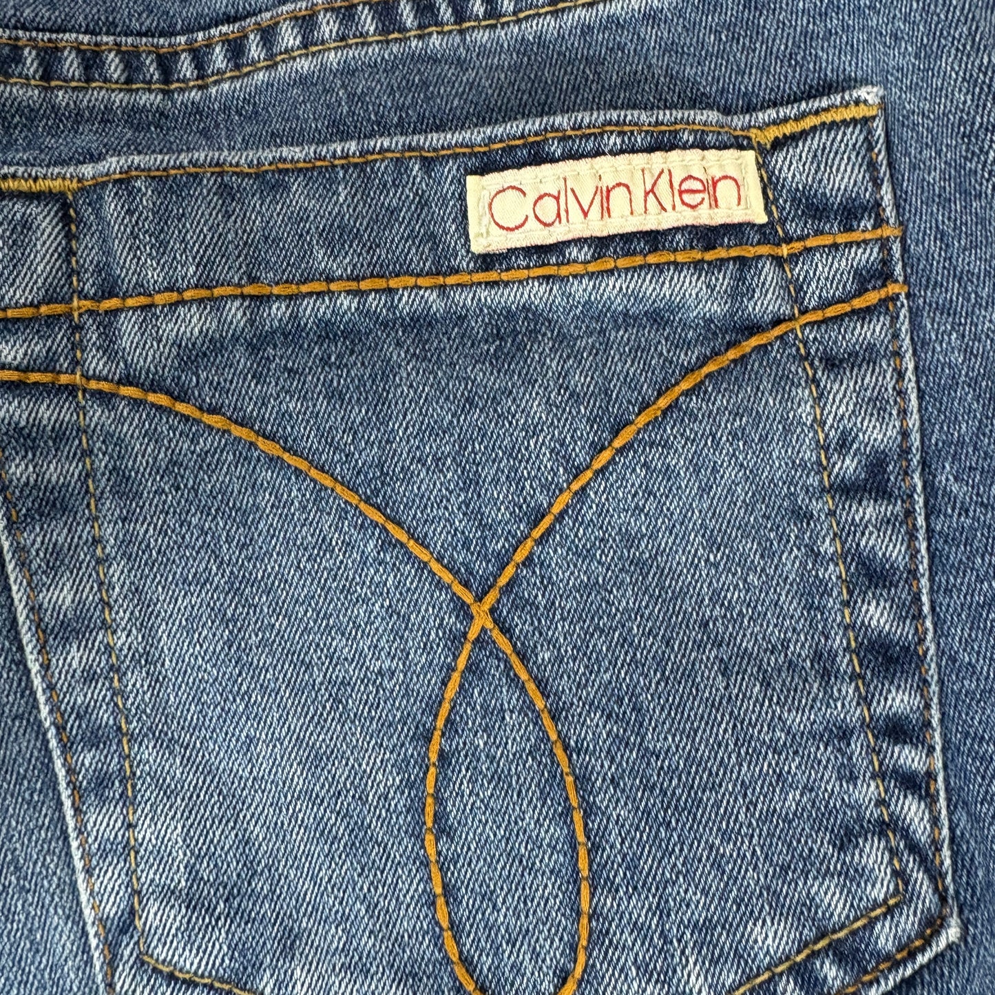 Calvin Klein Womens Jeans Sz 10 Blue Y2K 90s High Rise Straight Denim Vintage