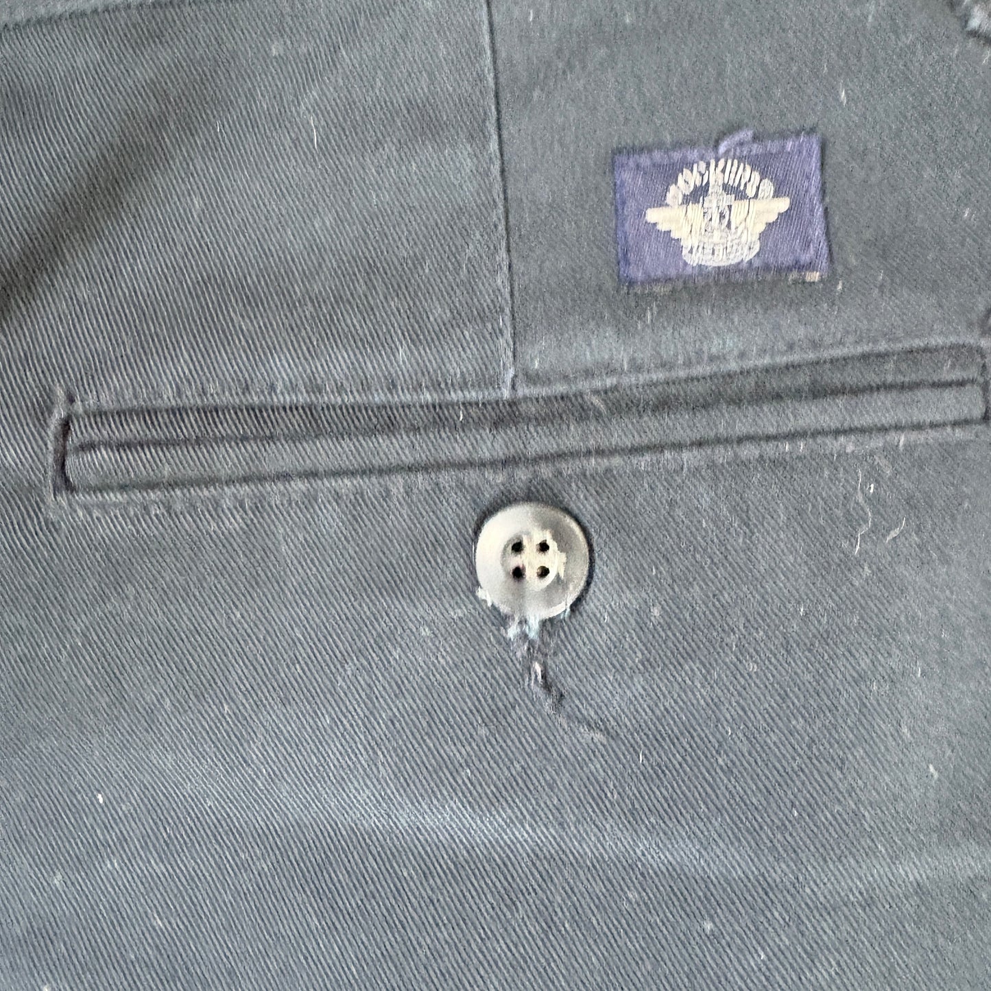 Dockers Mens Pants W36 L34 Black Pleated Twill Classic Fit Made USA Vintage