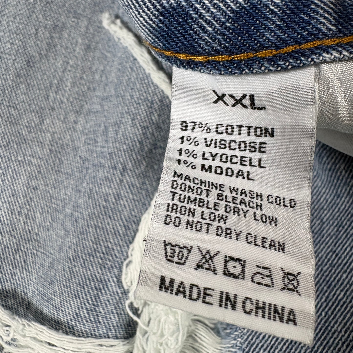 Womens Light Wash Distressed Baggy Jeans XXL Y2K Grunge Ripped Denim Vintage 90s