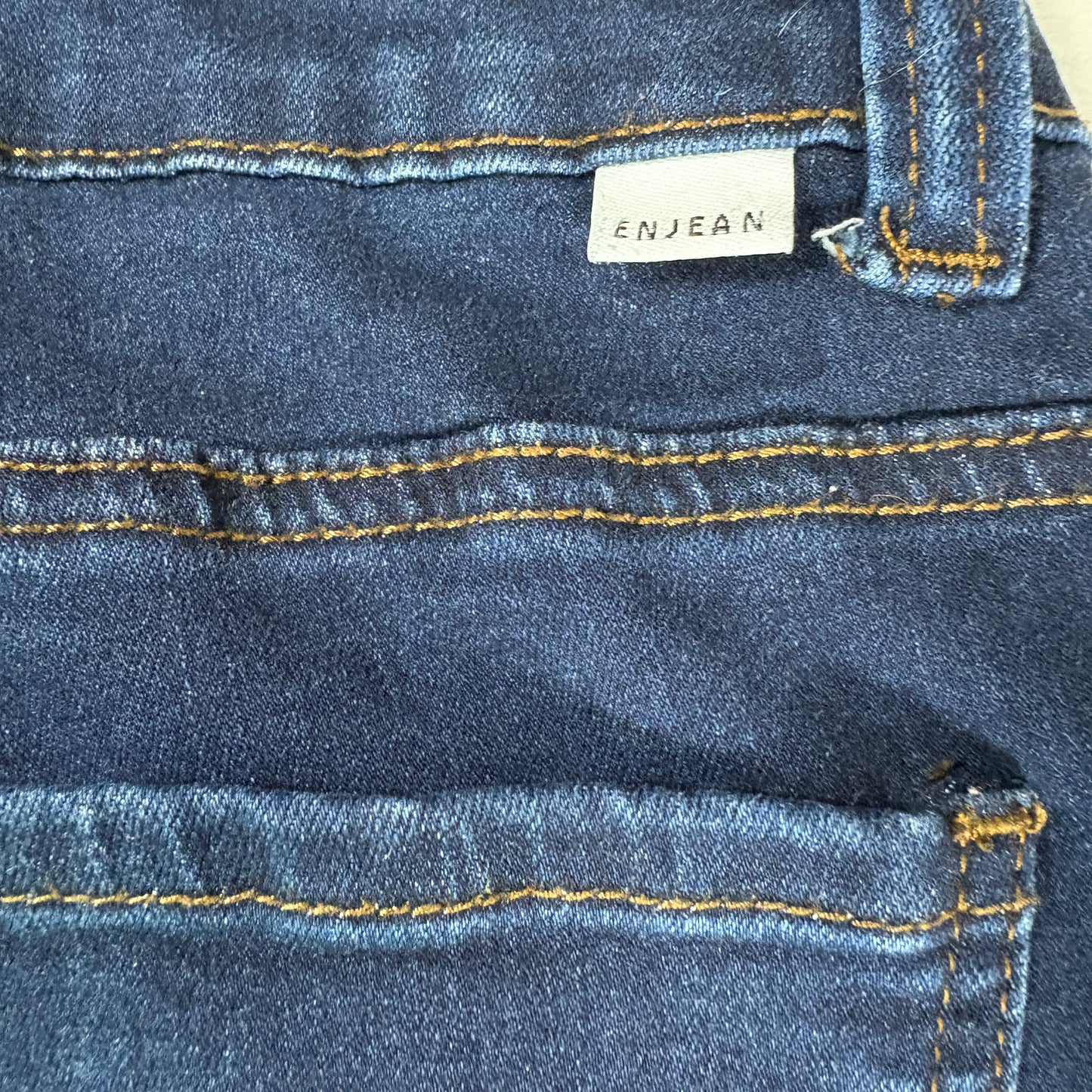 Enjean Womens Jeans Sz 0/24 Dark Wash High Rise Skinny Stretch Denim Y2K Slim