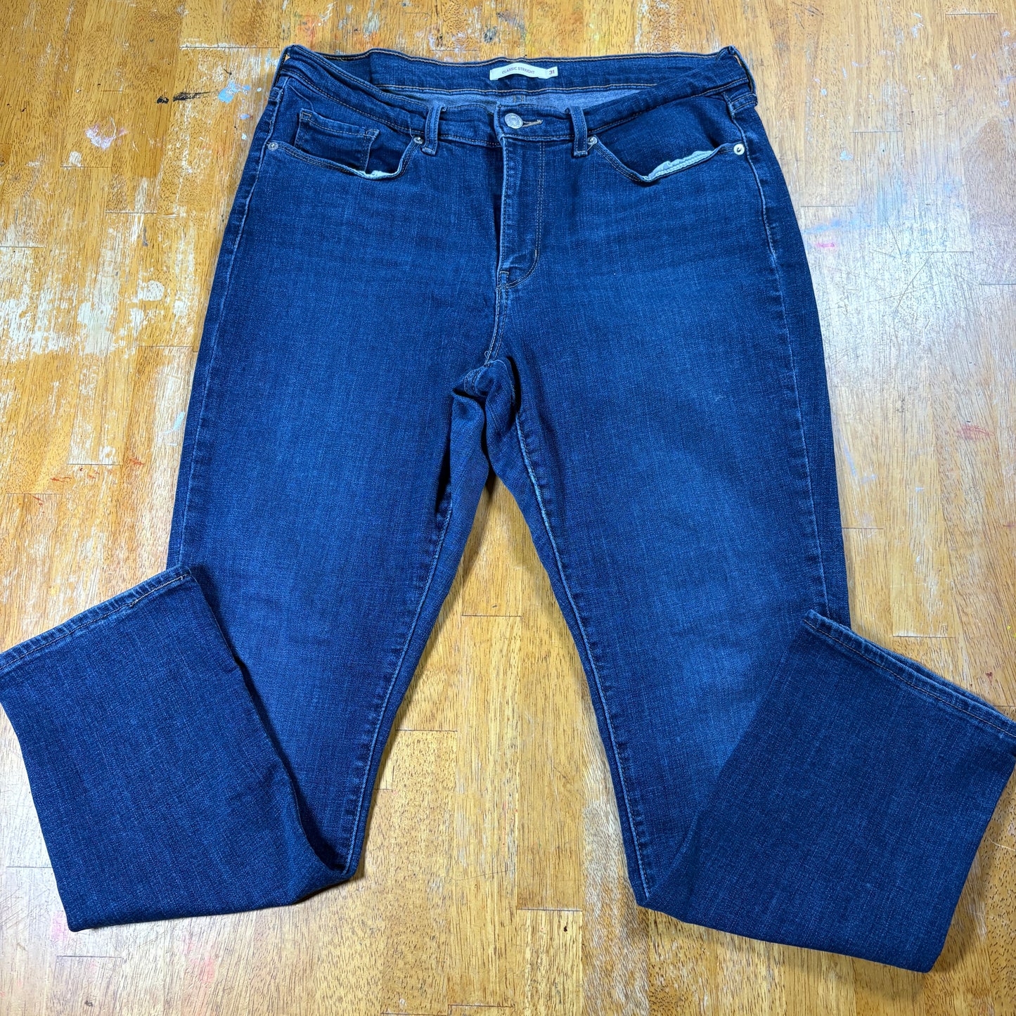 Levis 514 Jeans Mens 31x30 Blue Classic Straight Vintage Denim Casual Fit Wear!
