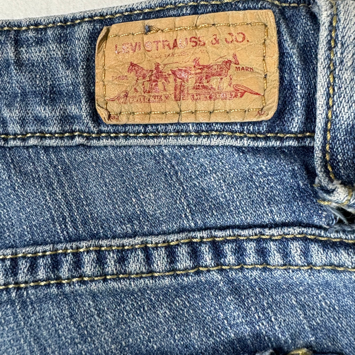 Levis Womens 524 Jeans Sz 13L Blue Denim Bootcut Too Superlow Y2K Vintage