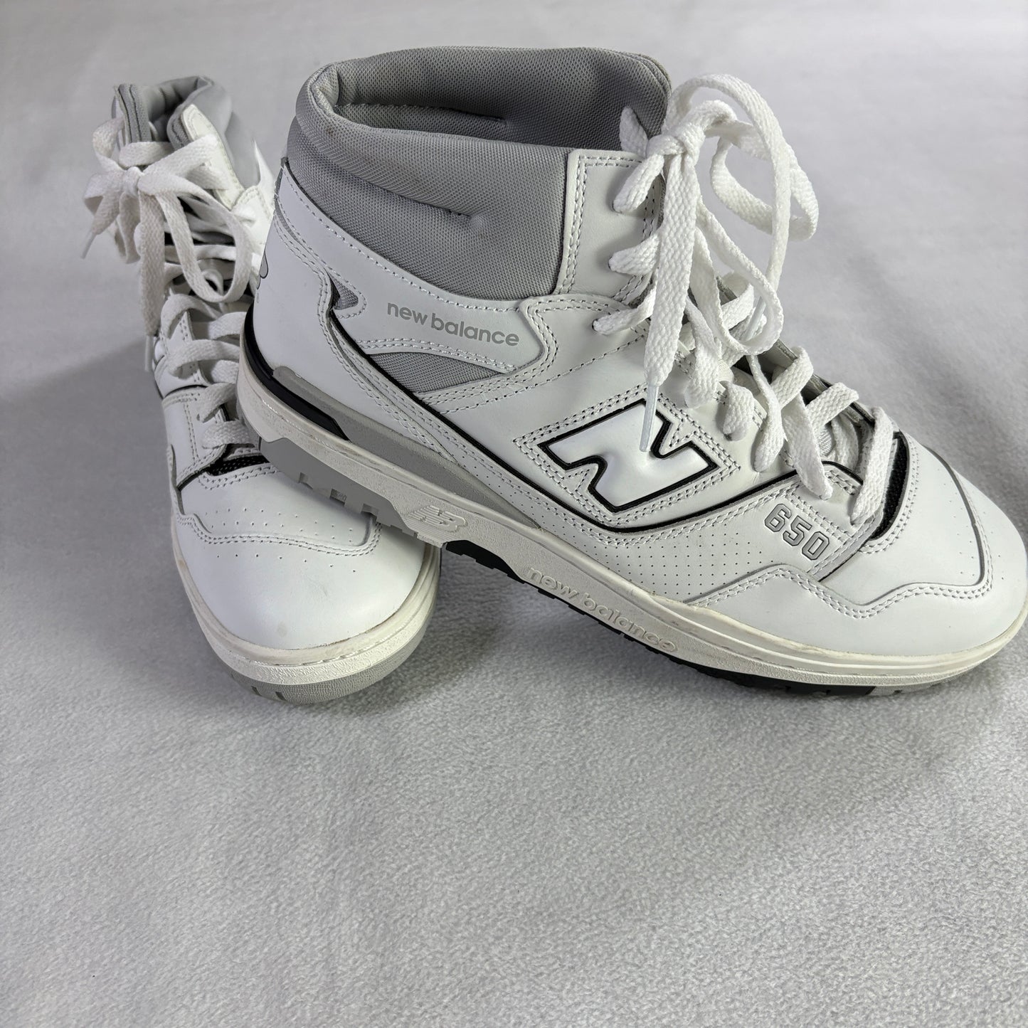 New Balance 650 White Leather Sneakers Men Tag 10 Fits Like X Retro Court