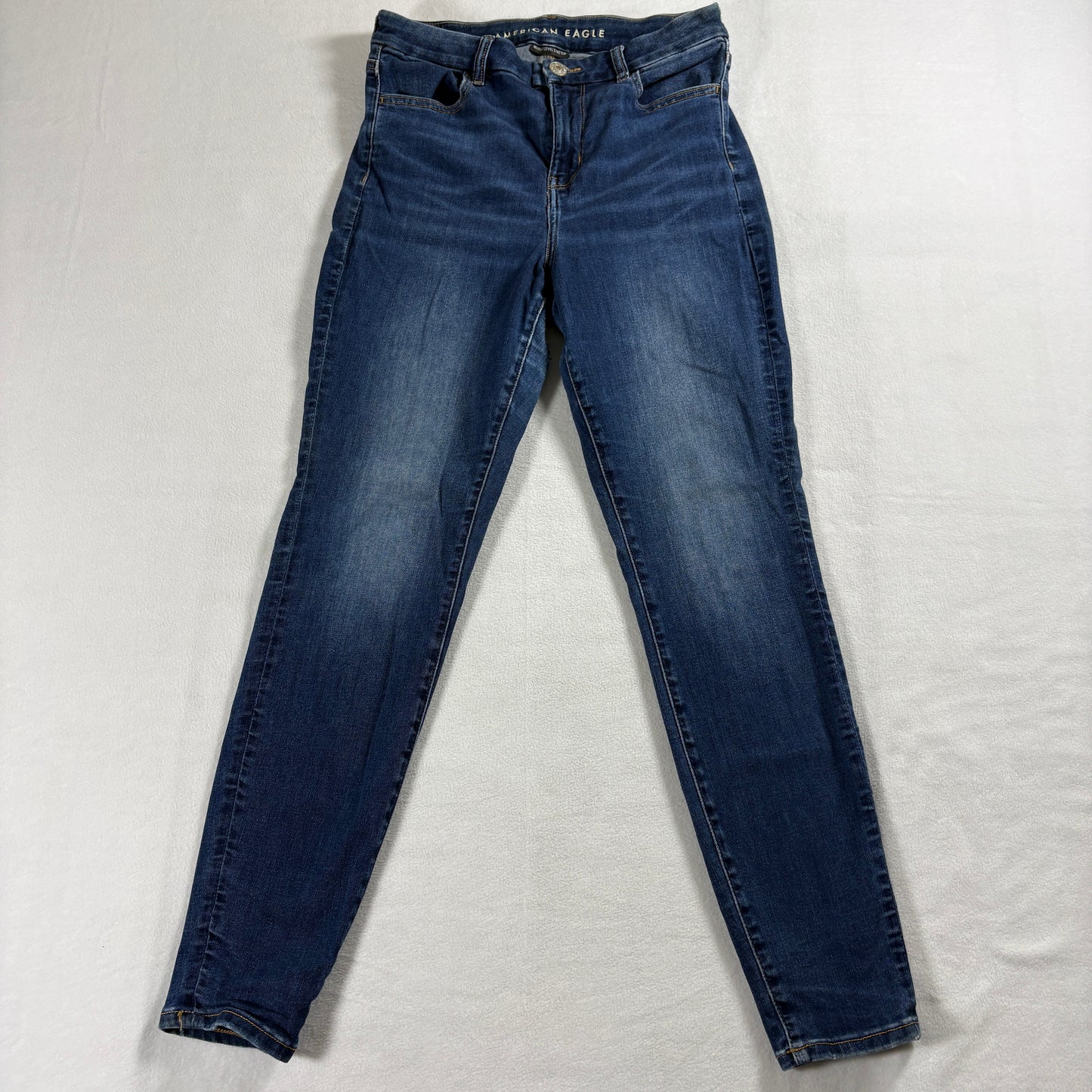 American Eagle Curvy Hi Rise Jegging Size 8 Stretch Skinny Jeans Blue